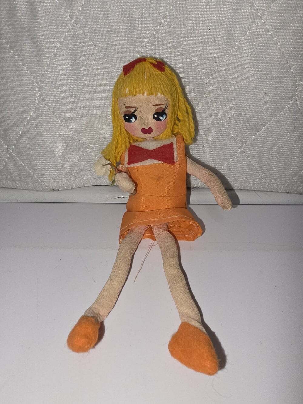 Vintage 1960s Big Eye Doll Poseable Stockinette Japan